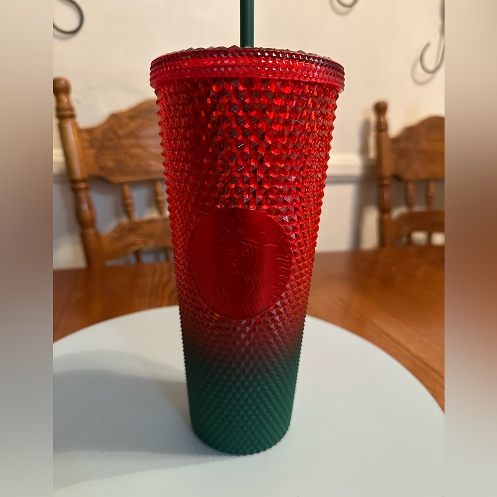Starbucks Disneyland red and green 24 ounce cold Tumblr